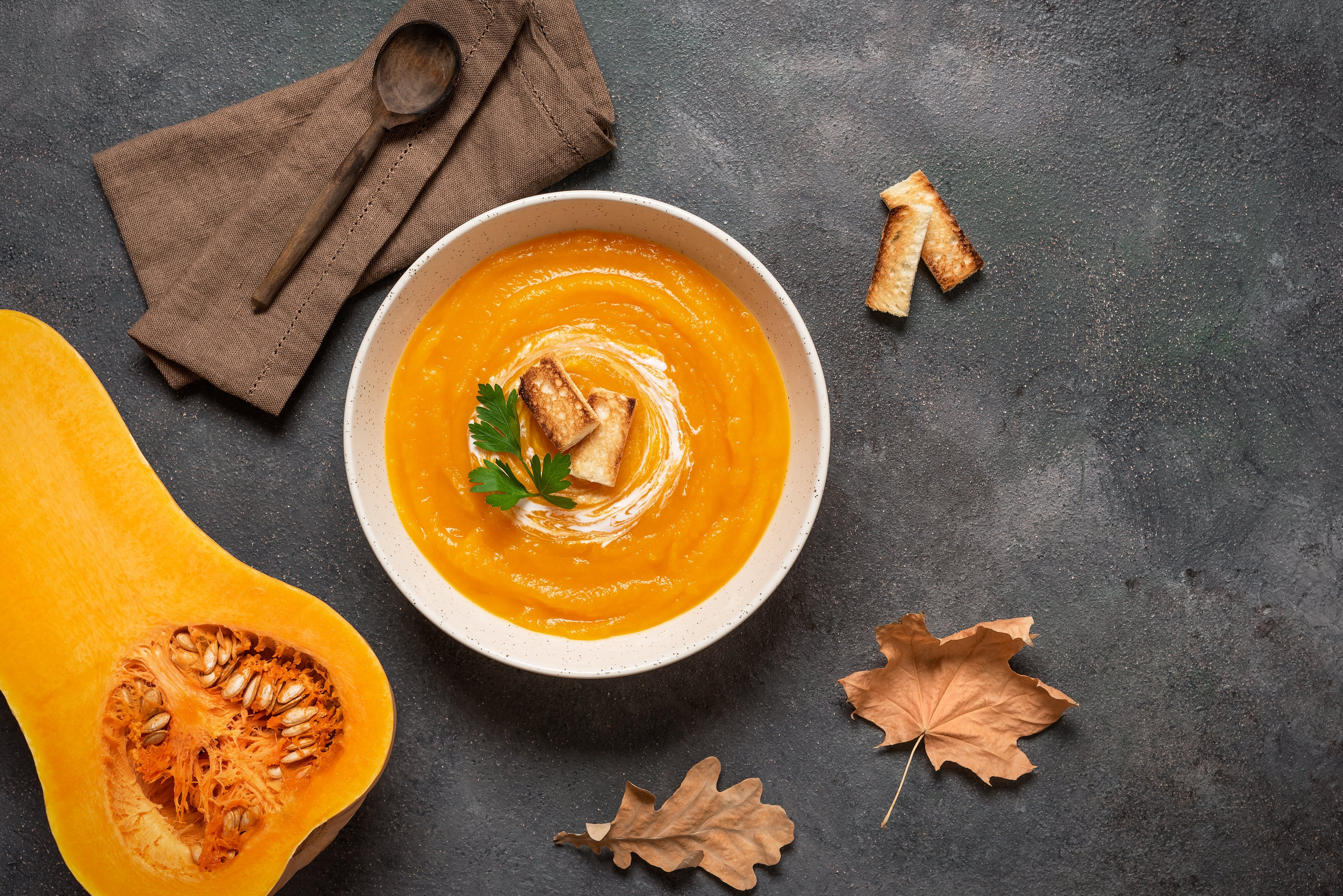 Creamy Pumpkin Soup with Coconut Milk