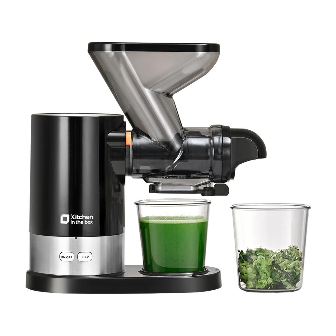 120V Compact Cold Press Juicer Machine, Dual Feed Chute, Quiet DC Motor (<60dB), BPA-Free