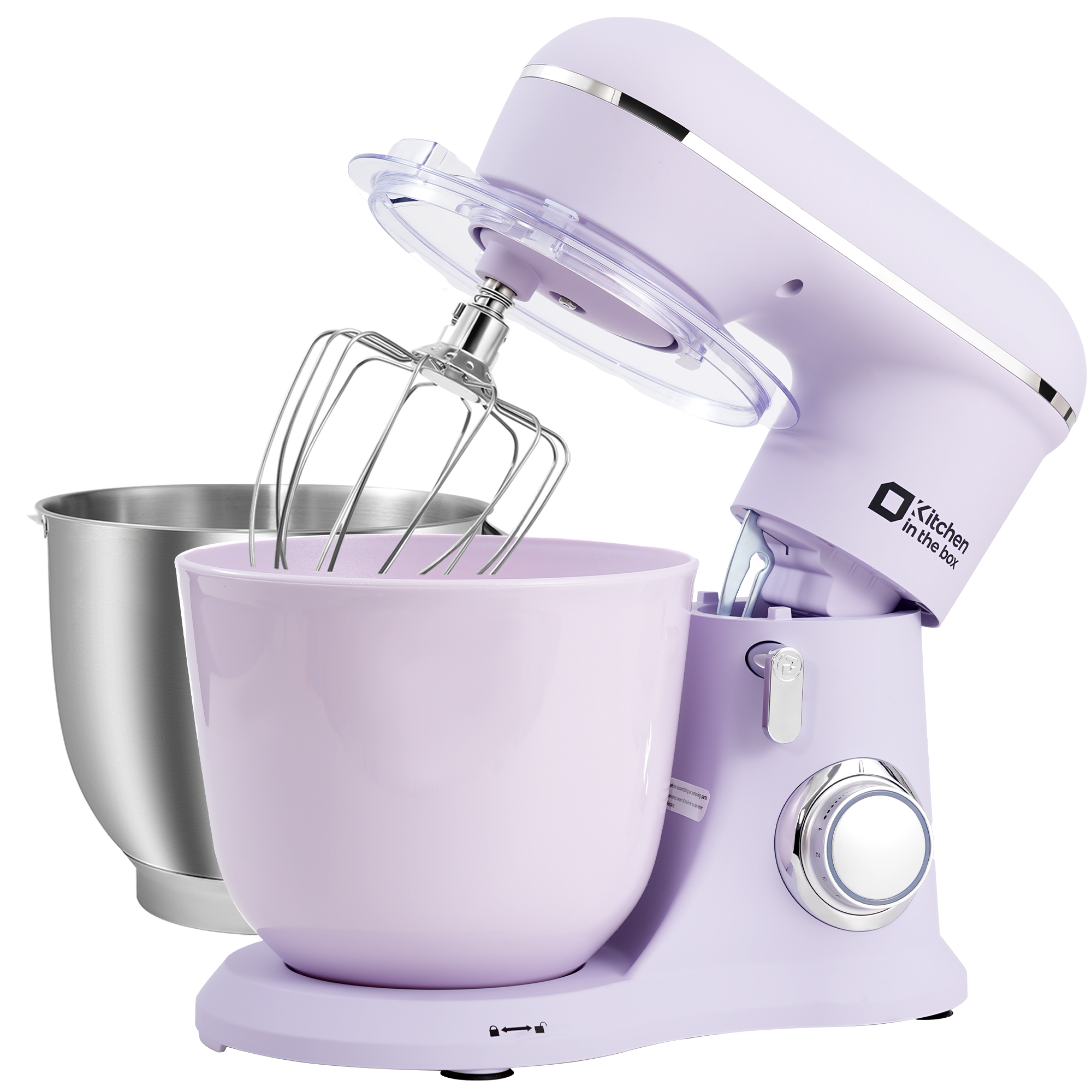 Lilax 10-speed tilt-head stand mixer with 4.5QT and 5QT matte bowls, includes egg whisk, dough hook, and flat beater
