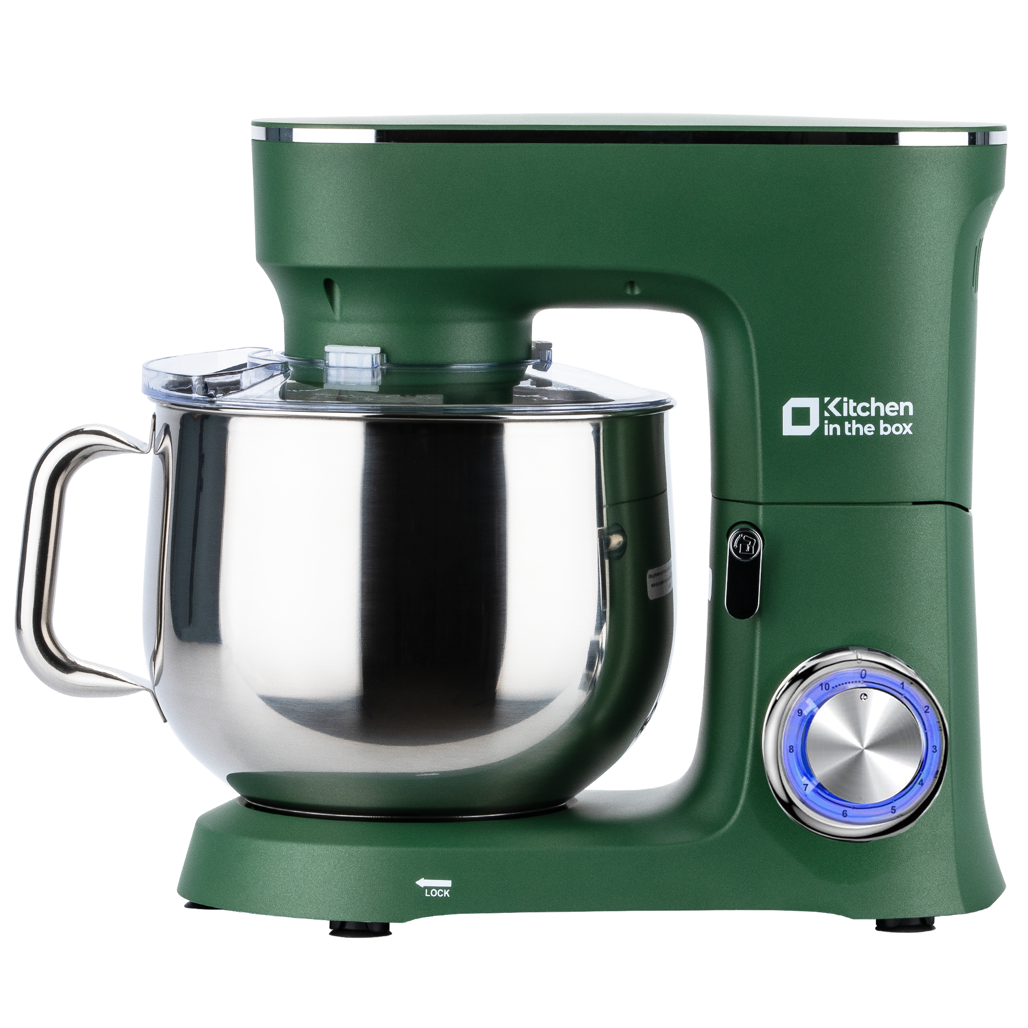 Green 900W 8.5-quart kitchen electric mixer, 10-speed tilt-head food mixer with dough hook, wire whip, flat beater, and splash guard