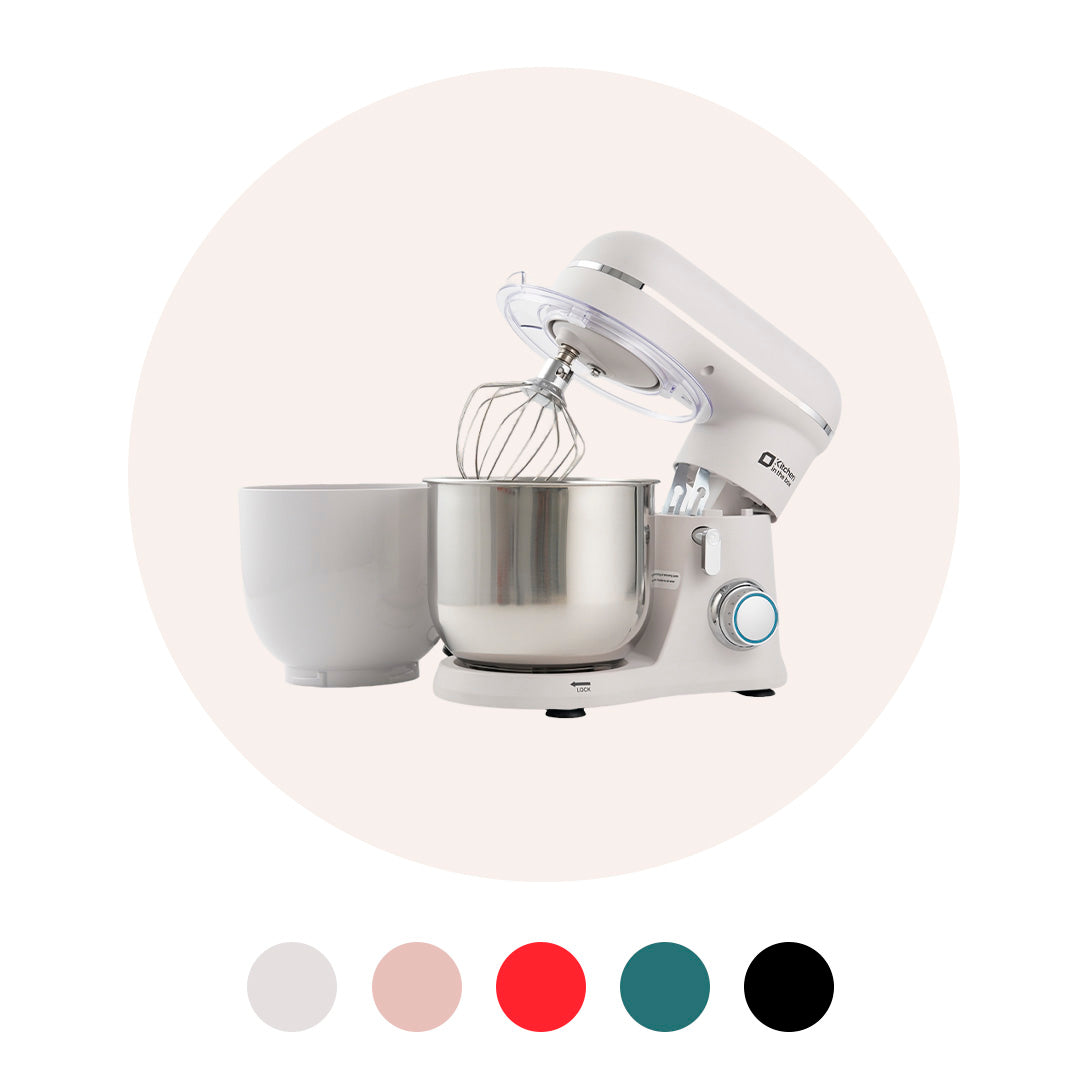 3.5-quart kitchen electric mixer with matte finish, two bowls, 10-speed