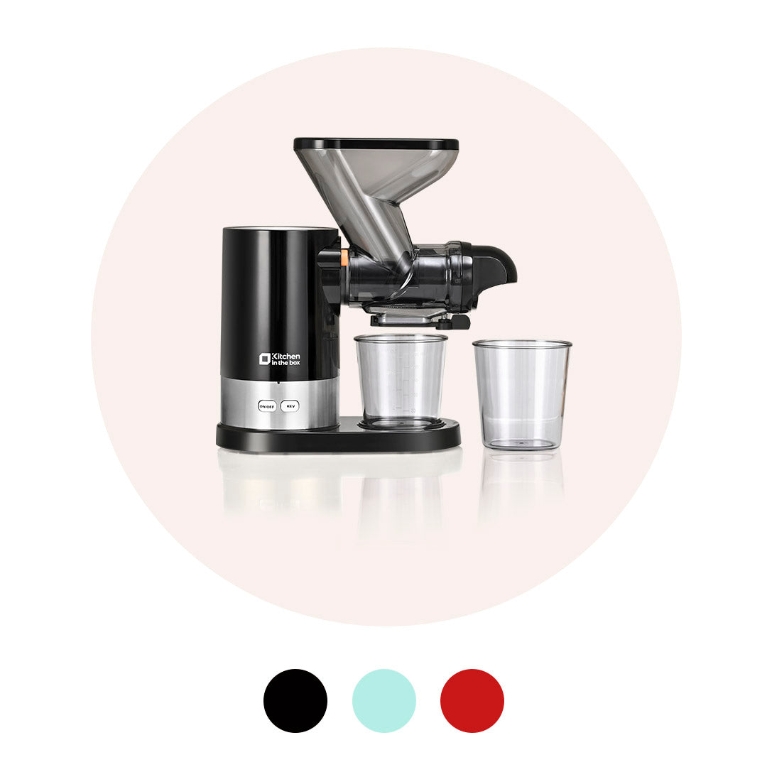 120V Compact Cold Press Juicer Machine, Dual Feed Chute, Quiet DC Motor (<60dB), BPA-Free