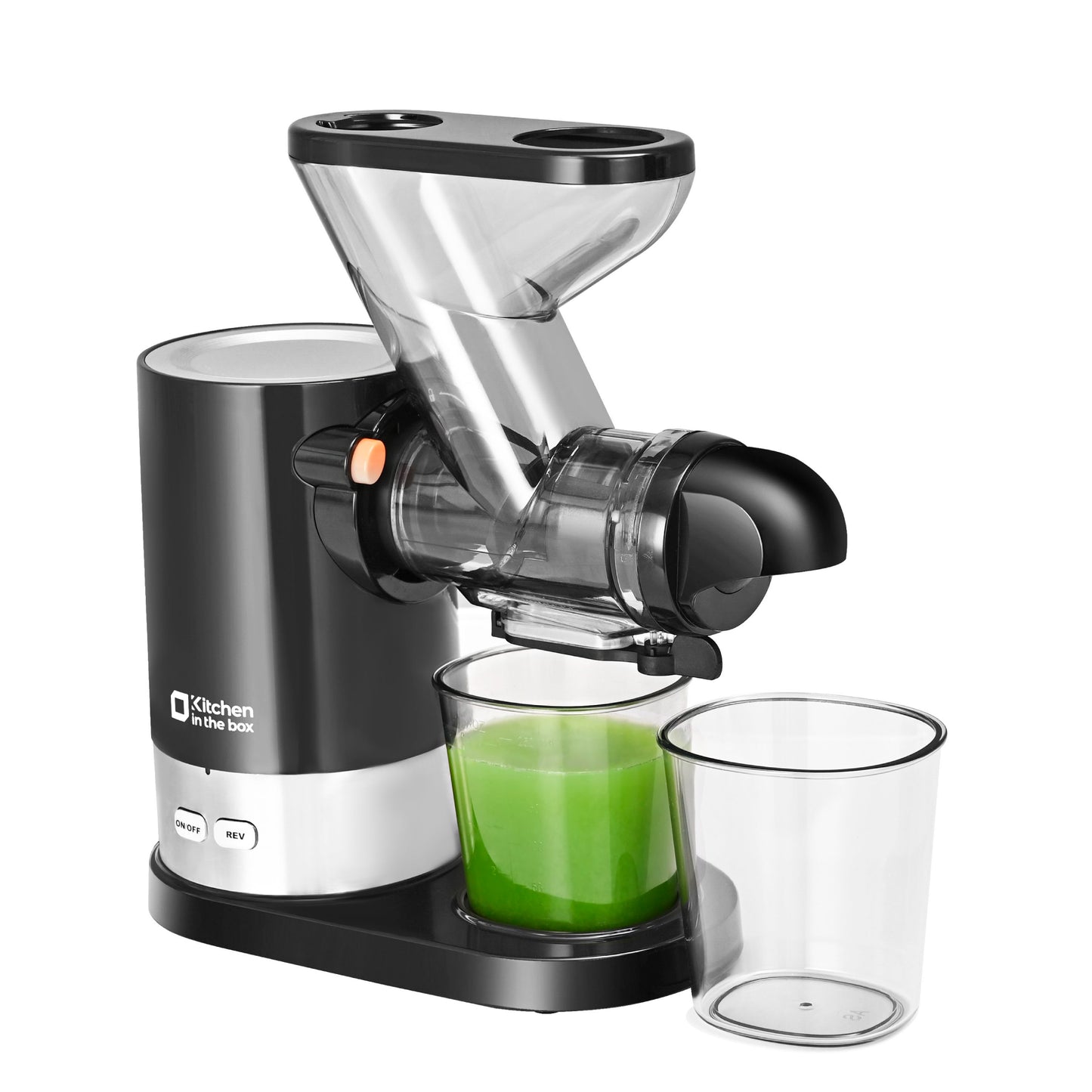120V Compact Cold Press Juicer Machine, Dual Feed Chute, Quiet DC Motor (<60dB), BPA-Free