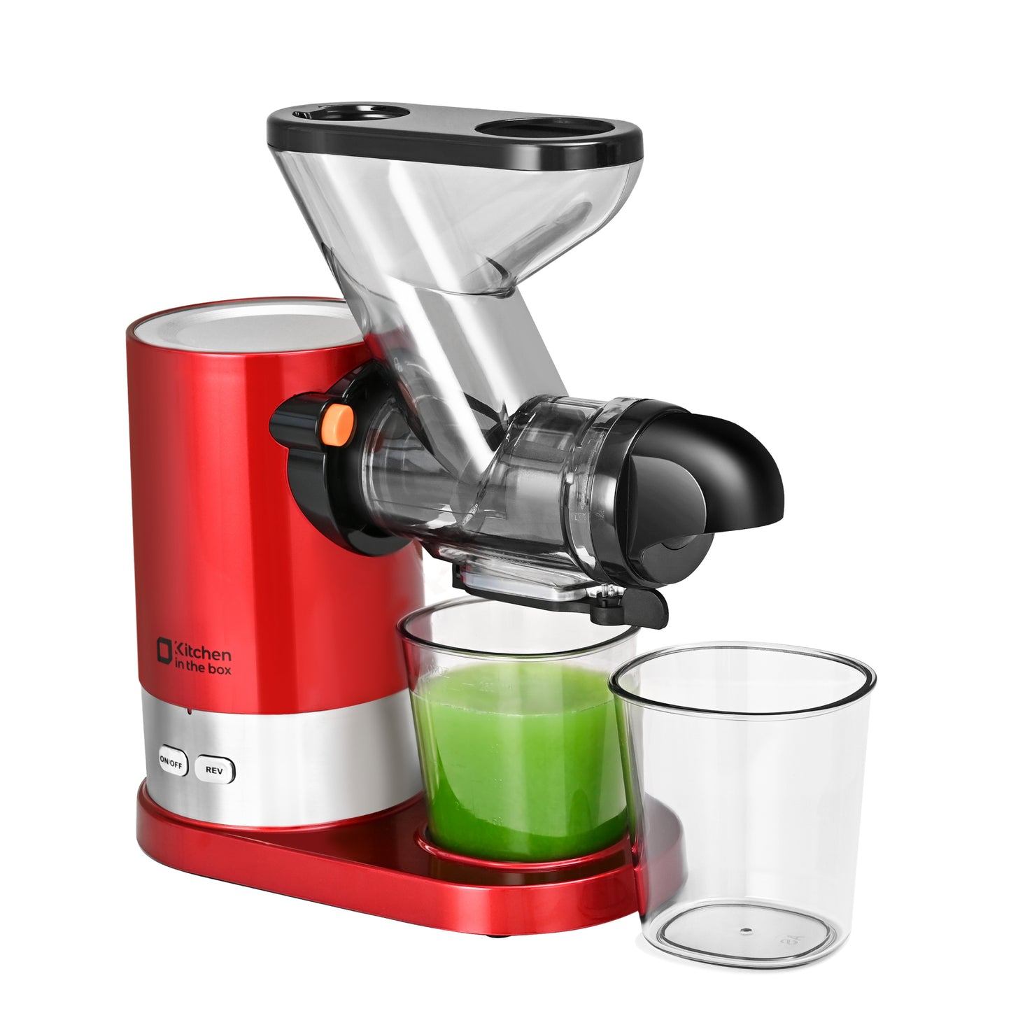 120V Compact Cold Press Juicer Machine, Dual Feed Chute, Quiet DC Motor (<60dB), BPA-Free