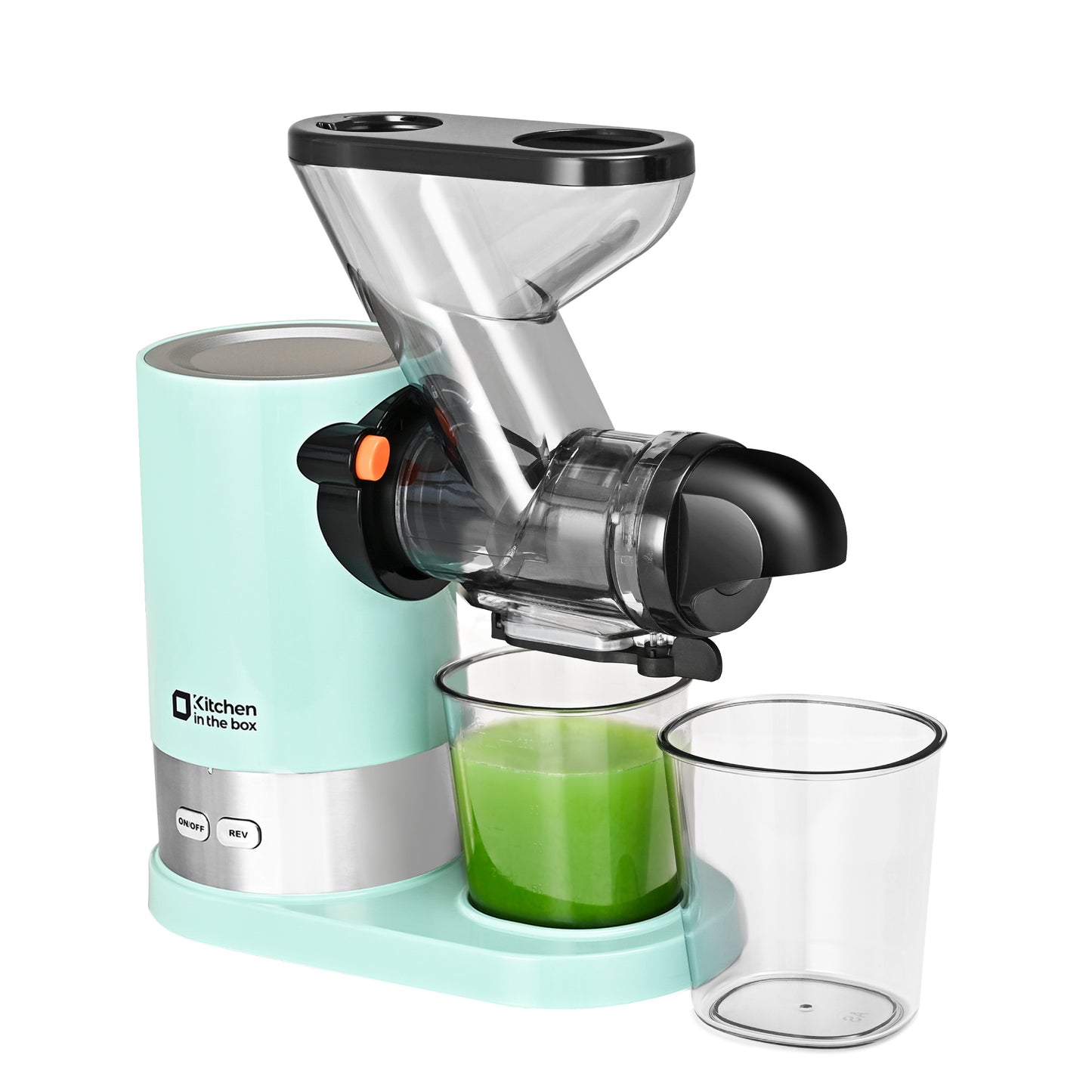 120V Compact Cold Press Juicer Machine, Dual Feed Chute, Quiet DC Motor (<60dB), BPA-Free