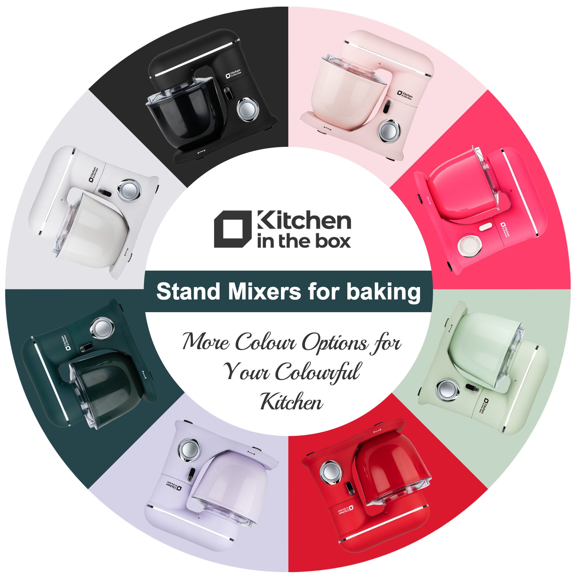 10 Speed Tilt-Head 4.5QT & 5QT Stand Mixer, Matte Food Mixer with Two Bowls, Egg Whisk, Dough Hook & Flat Beater for Daily Use