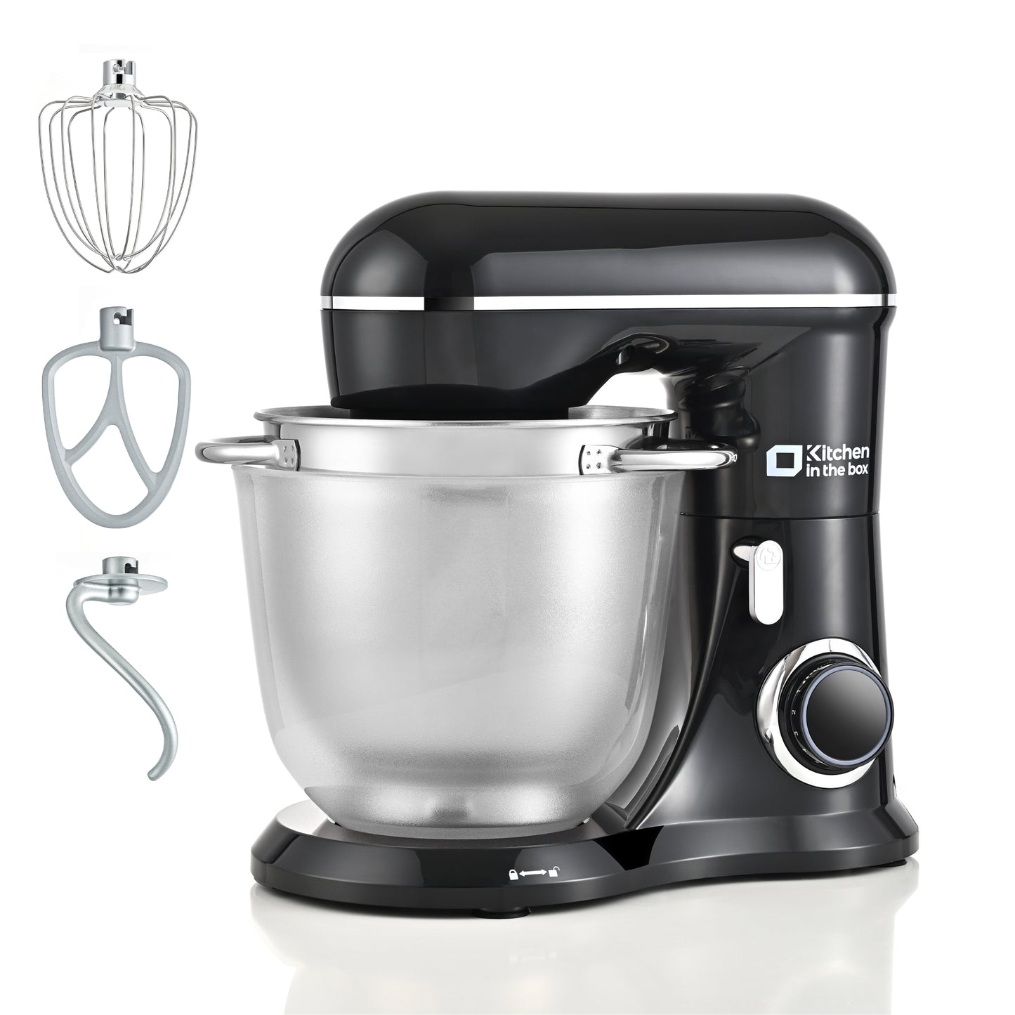 Kitchen Stand Mixer, 10 Speeds, Tilt-Head Design, Sturdy ABS housing, 4.5QT+5QT Nesting Bowls