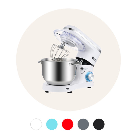 Tilt-head stand mixer, 6.5-quart electric kitchen mixer with stainless steel bowl, 660W power and 8-speed settings