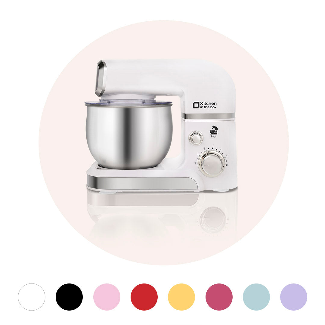 300W Tilt-Head Electric Stand Mixer, 3-in-1 Function, 6 Speeds, 3.2QT Stainless Steel Bowl