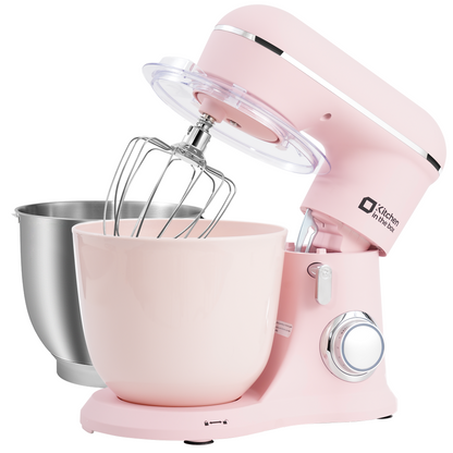 10 Speed Tilt-Head 4.5QT & 5QT Stand Mixer – Matte Food Mixer with Two Bowls, Egg Whisk, Dough Hook & Flat Beater for Daily Use