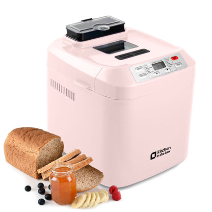 Bread Maker Machine, Auto Fruit Nut Dispenser, 12 Presets,  2LB Capacity, LCD Display, 13 Hour Delay Timer