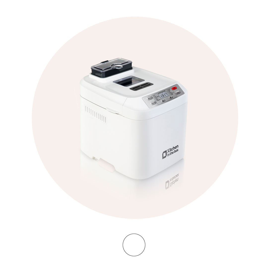 Bread maker machine with auto fruit and nut dispenser, 12 presets, 2 lb capacity, LCD display, 13-hour delay timer