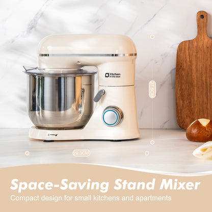 Kitchen in the Box Stand Mixer, 3.5 QT Small Kitchen Electric Stand Mixer, 10-Speed Beginner-Friendly Dough Mixer for Baking, Cake, with Dishwasher-Safe Dough Hook, Beater & Egg Whisk