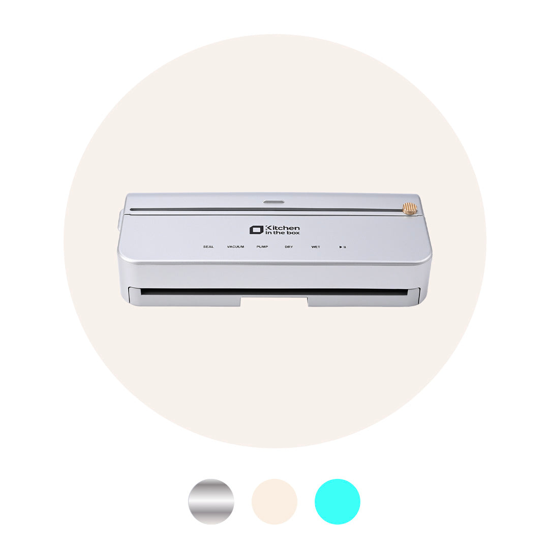 Smart vacuum sealer machine with bag and cutter, one-touch sealing, includes 5-meter bag rolls