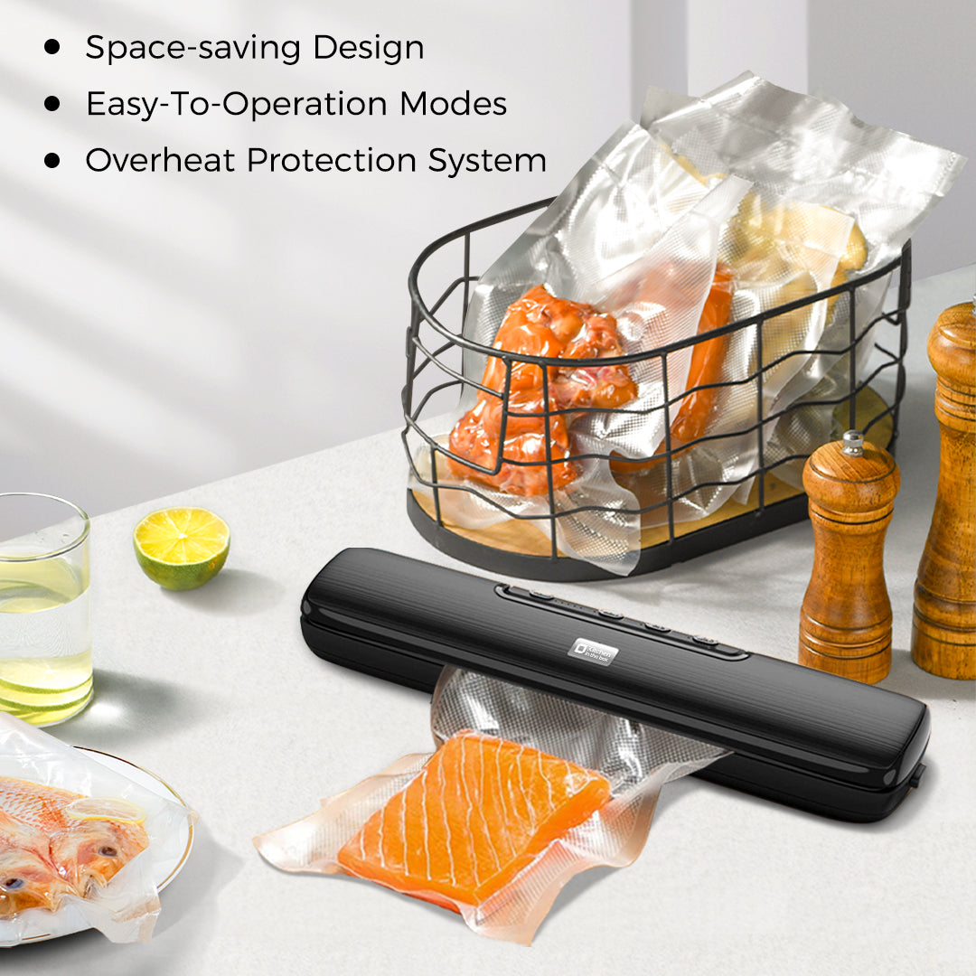 Food Vacuum Sealer, 135W Fast Sealing, Versatile 5 Modes, Overheat Protection System, Includes 15Pcs Vacuum Seal Bags