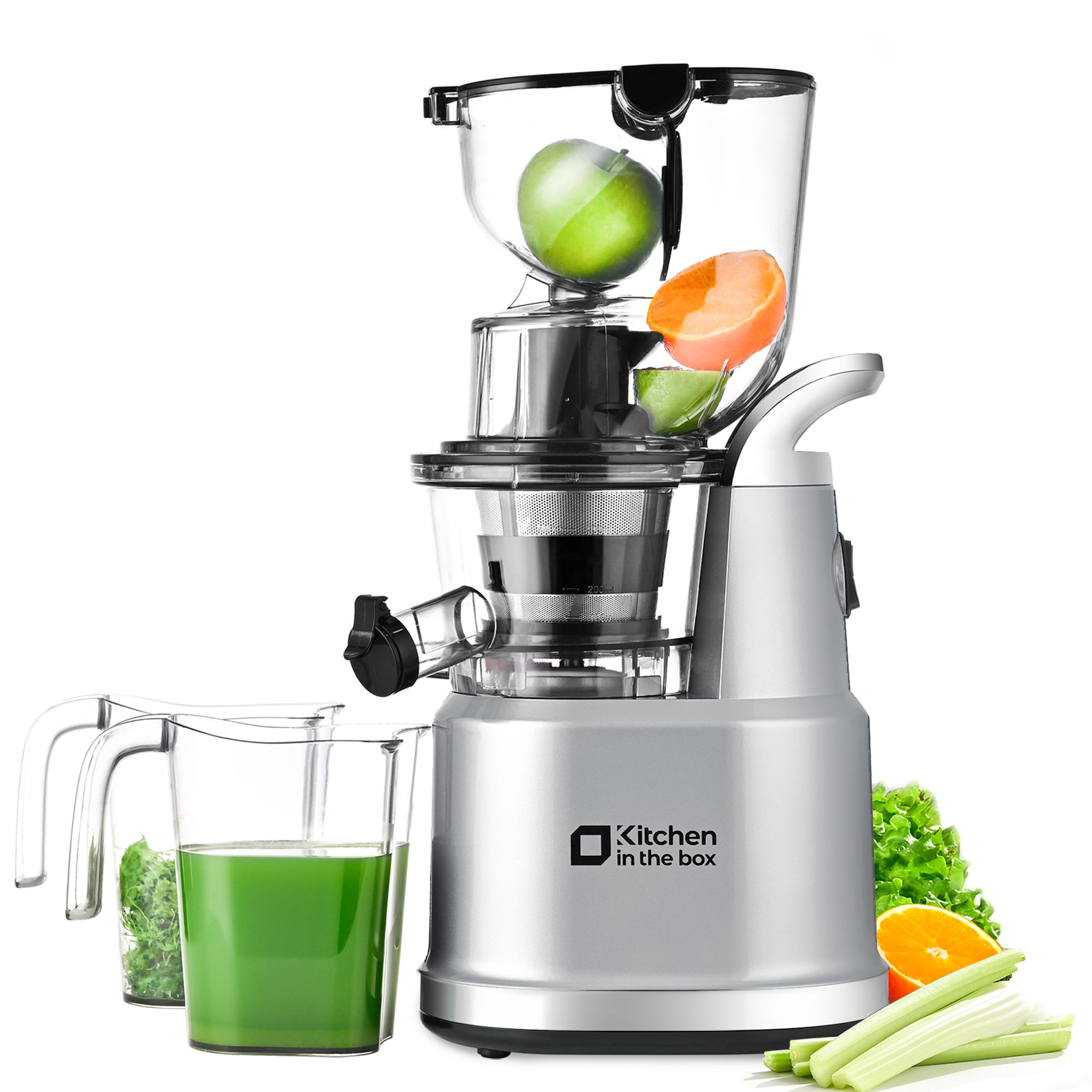 Cold Press Juicer, 83mm Wide Chute for Whole Fruits, BPA-Free, High Juice Yield, Slow Masticating, Easy to Clean